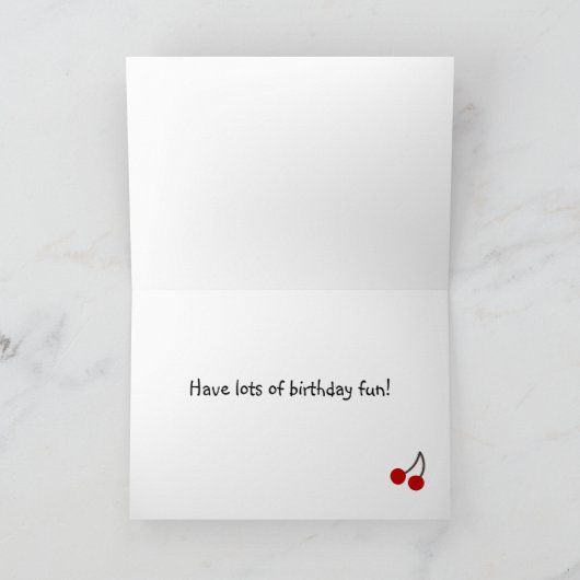 Yellow Labrador watching you Birthday カード (内部)