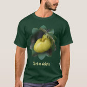Yellow Lady Slipper Orchid Flower Personalized Tシャツ (正面)