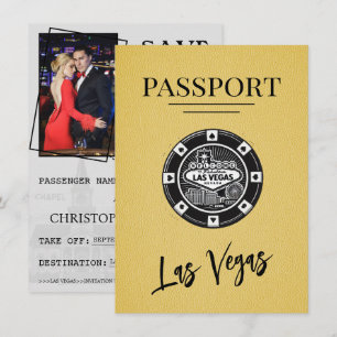 Yellow Las Vegas Passport日付の保存 セーブザデート