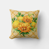  Yellow Lattice With Bouquet  クッション (正面)