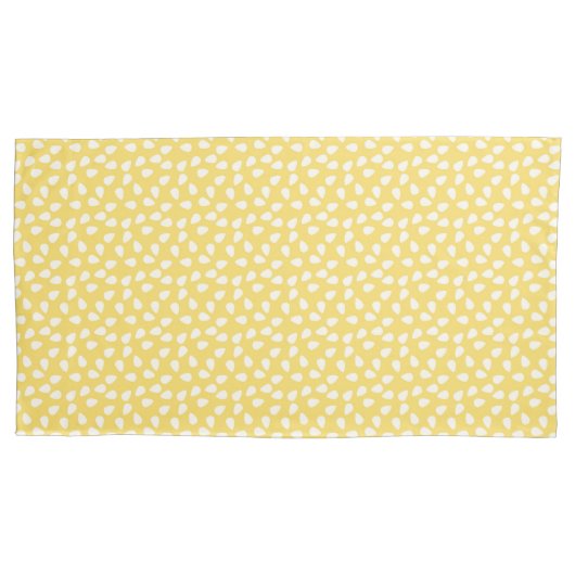 Yellow Leaves Pattern Pillowcase 枕カバー (正面)