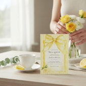 Yellow Lemon & Bow "Main Squeeze" Bridal Shower  招待状