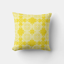 Yellow Lemon Ornamental, Decorative, Pattern クッション