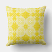 Yellow Lemon Ornamental, Decorative, Pattern クッション (裏面)