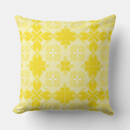 Yellow Lemon Ornamental, Decorative, Pattern クッション