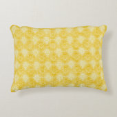 Yellow Lemon Pattern, Modern, Trendy アクセントクッション (正面)