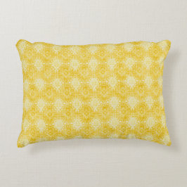 Yellow Lemon Pattern, Modern, Trendy アクセントクッション