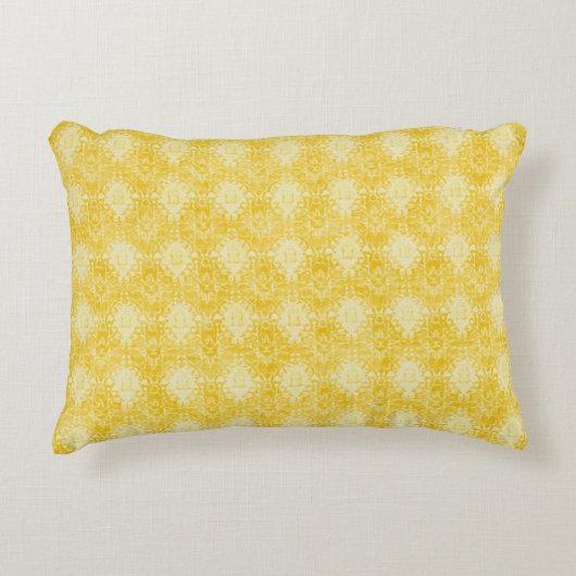 Yellow Lemon Pattern, Modern, Trendy アクセントクッション (正面)