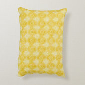 Yellow Lemon Pattern, Modern, Trendy アクセントクッション (裏面(縦))