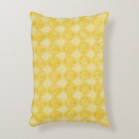 Yellow Lemon Pattern, Modern, Trendy アクセントクッション (正面(垂直))