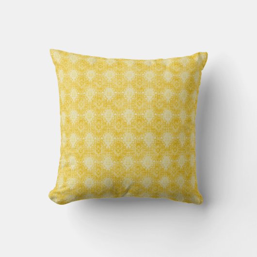 Yellow Lemon Pattern, Modern, Trendy クッション (正面)