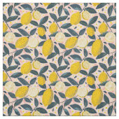 Yellow Lemon Print Fabric Cotton Fabric ファブリック (見本)