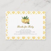 Yellow Lemon Tart Baby Shower books for baby エンクロージャーカード (正面)