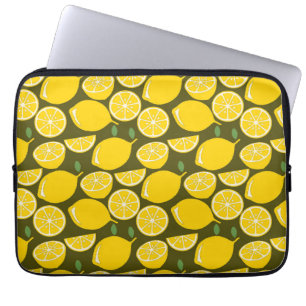 Yellow Lemon Wallpaper Pattern Summer ラップトップスリーブ