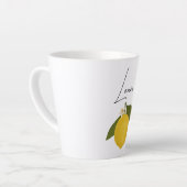 Yellow Lemon with Green Leaves | Fresh Citrus  カフェラテマグ (左アングル)