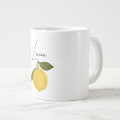 Yellow Lemon with Green Leaves | Fresh Citrus  ジャンボコーヒーマグカップ (正面右)
