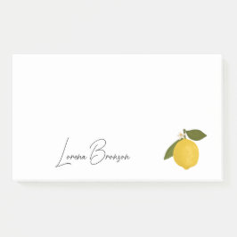 Yellow Lemon with Green Leaves | Fresh Citrus  ポストイット
