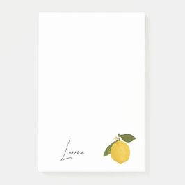 Yellow Lemon with Green Leaves | Fresh Citrus  ポストイット