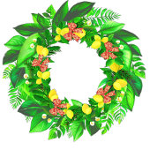 Yellow Lemon Wreath  トートバッグ