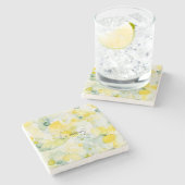 Yellow Lemons Abstract ストーンコースター (横)