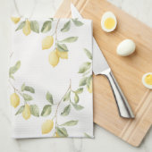 Yellow Lemons Fruit   キッチンタオル (四つ折り)