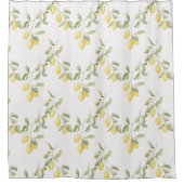 Yellow Lemons Fruit   シャワーカーテン (正面)