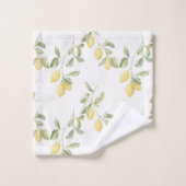 Yellow Lemons Fruit   バスタオルセット (ウォッシュタオル)