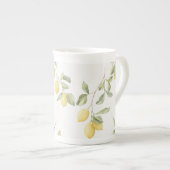 Yellow Lemons Fruit   ボーンチャイナマグカップ (正面右)