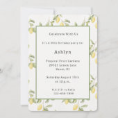 Yellow Lemons Fruit Birthday   招待状 (正面)