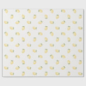 Yellow Lemons Fruit Bridal Shower ラッピングペーパー (フラット)