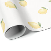 Yellow Lemons Fruit Bridal Shower ラッピングペーパー (ロールコーナー)