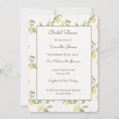 Yellow Lemons Fruit Bridal Shower 招待状 (正面)