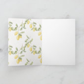 Yellow Lemons Fruit Lemonade カード (内部)