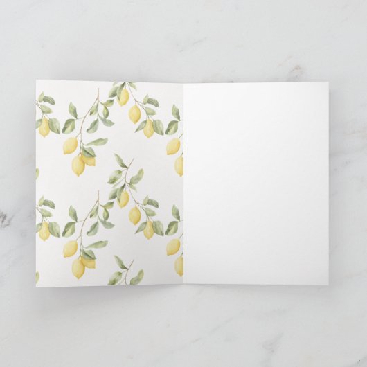 Yellow Lemons Fruit Lemonade カード (内部)