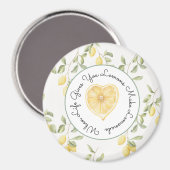 Yellow Lemons Fruit Lemonade マグネット (正面/裏面)