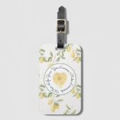 Yellow Lemons Fruit Lemonade ラゲッジタグ (正面縦)