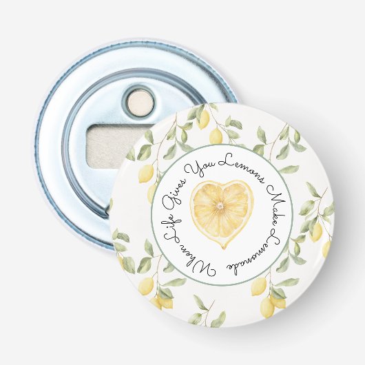 Yellow Lemons Fruit Lemonade 栓抜き (正面)