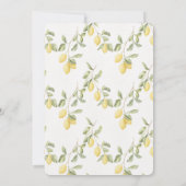 Yellow Lemons Fruit Wedding 招待状 (裏面)