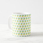 Yellow Lemons Monogram コーヒーマグカップ (正面左)