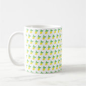 Yellow Lemons Monogram コーヒーマグカップ (左)
