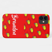 Yellow light bulbs on red Case-Mate iPhoneケース (裏面(横))