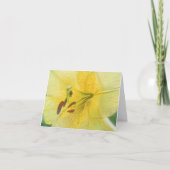 Yellow Lily Flower Art Personalized ノートカード (正面)