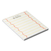 Yellow Line Personalized Teacher Notepad ノートパッド (アングル)