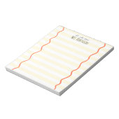 Yellow Line Personalized Teacher Notepad ノートパッド (回転)
