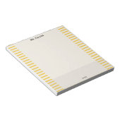 Yellow Lines Elegant Frame Teacher Notepad ノートパッド (アングル)