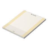 Yellow Lines Elegant Frame Teacher Notepad ノートパッド (回転)