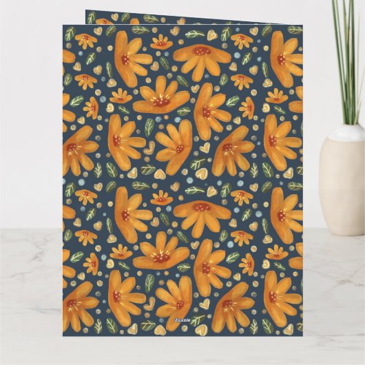 Yellow Luxe Florals カード (裏面)