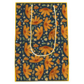 Yellow Luxe Florals ミディアムペーパーバッグ (裏面)