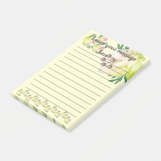 Yellow Magnolia 離れ Your Message Post-It Notes ポストイット (アングル)