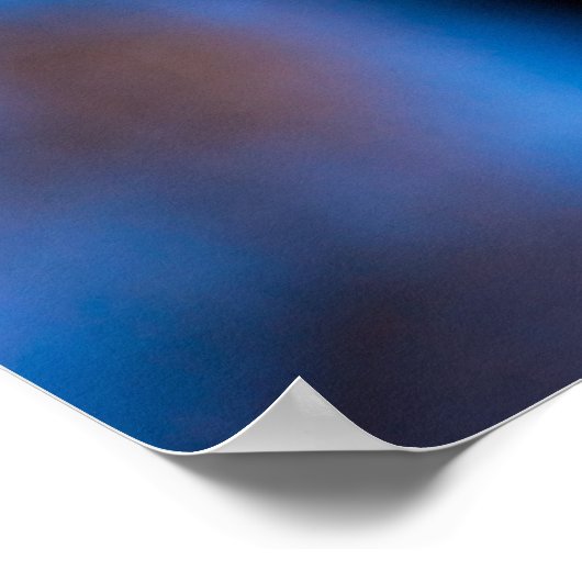 Yellow Maple Leaf On Blue ポスター (角)